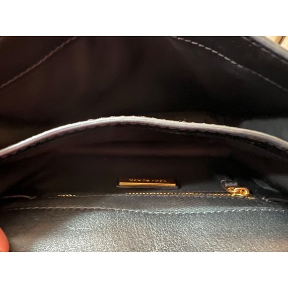 ♦️♦️ TORY BURCH AUTHENTIC BLACK PATENT LEATHER JULIETTE HANDBAG ♦️♦️ - Picture 12 of 15